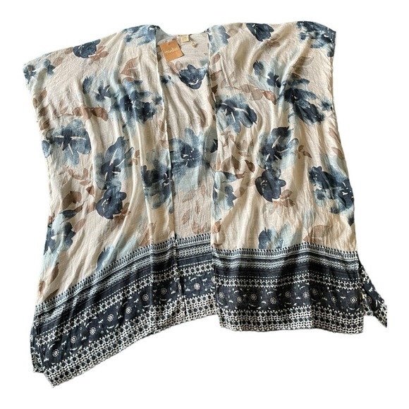 Nalini Kimono Duster Shawl Cover Up One Size Floral NWT - Picture 2 of 12